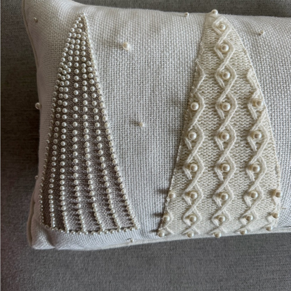 cupcakes & cashmere Cream and Tan Holiday Pillow - Picture 2 of 9